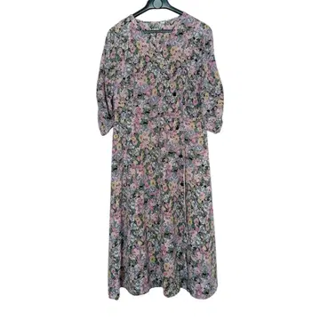 원피스 꽃무늬 프릴 핑크 귀여운 여성용 스커트