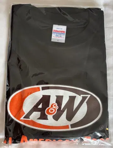 [ 블랙 ] 새상품 A&W 로고 티셔츠 오키나와