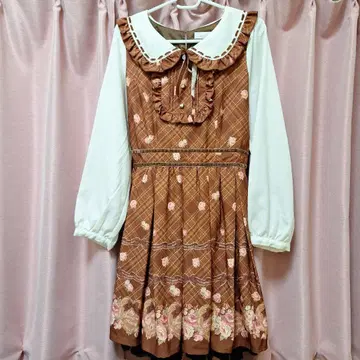 LIZ LISA 프릴 옷깃 꽃무늬 원피스