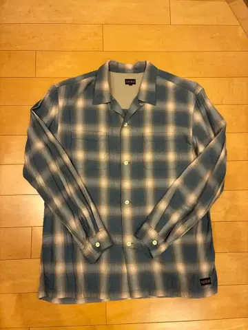 플랫 헤드 옴브레 체크 셔츠 42 사이즈