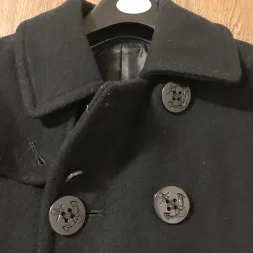 블랙 울 피코트