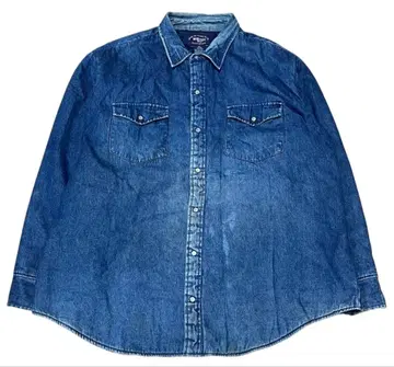 Williams Bay 인디고 데님 다운 셔츠 충전솜