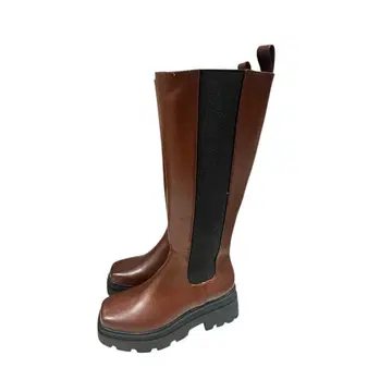 SLY 롱 부츠 사이드 고어 브라운 부츠 L 사이즈