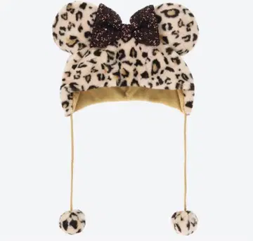 미니 마우스풍 레오파드 무늬 모자