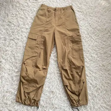 [ 자라 ] 카고 팬츠 워크 팬츠 XS 베이지 브라운 드로스트