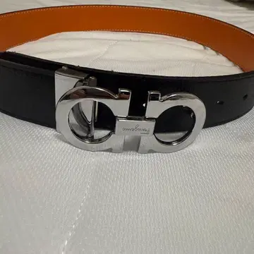 Ferragamo 벨트 블랙/오렌지