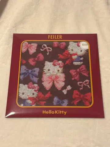 FEILER 헬로키티 키티 손수건 페이 리본