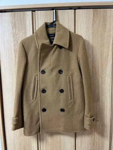 울 베이지 피 코트