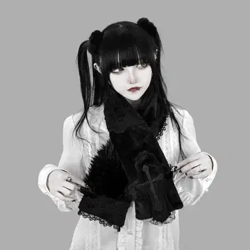 DimMoire 십자가의 맹세 잇기 머플러 Black 블랙