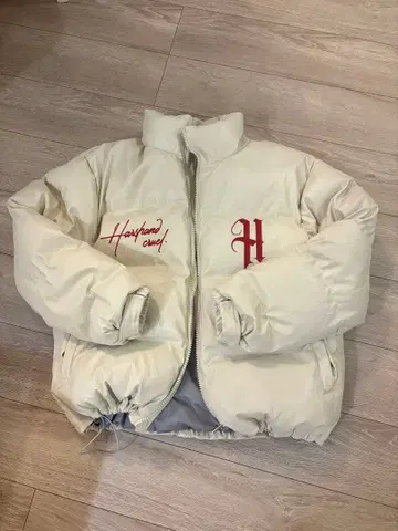 HARSHANDCRUEL 화이트 다운 자켓 M 사이즈