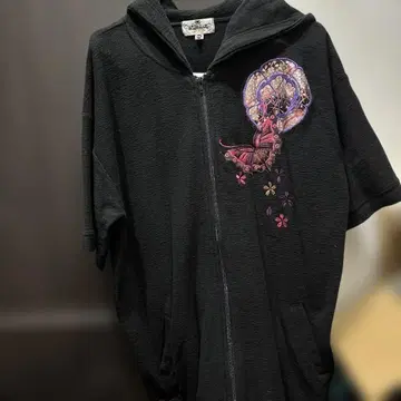 카라쿠리타마시 일본풍 패턴 자수 상하의 세트 후드티 하프 팬츠 XXL