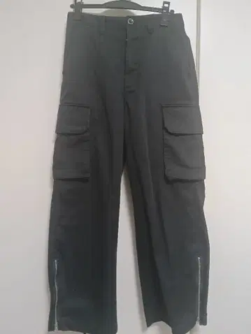 블랙 카고 벌룬 팬츠