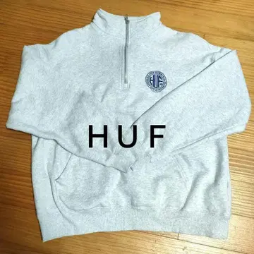 HUF 하프 지퍼 맨투맨 그레이