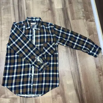 90's 프린트 플란넬 셔츠 프리넬