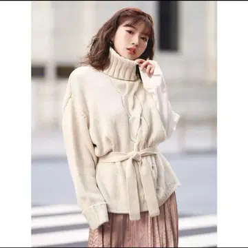 Darich 쉬폰 콤비 터틀 니트