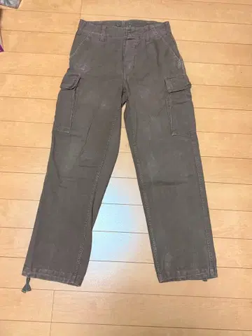 90s 독일군 밀리터리 팬츠 카고 브라운 드로 코드