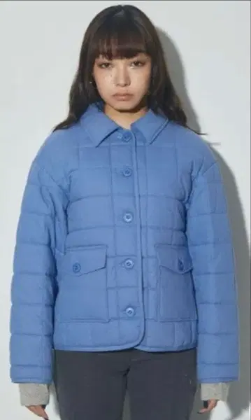 러그아젬 퀼팅 자켓 블루