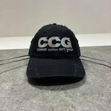 Distressed CCG Logo Cap CONNIE COSTAS 블랙