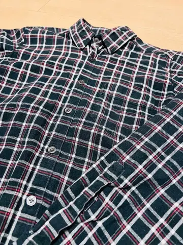 steven alan 블랙 계열 체크 버튼 다운 셔츠