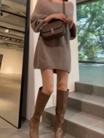 SNIDEL 라쿤 미니 니트 원피스