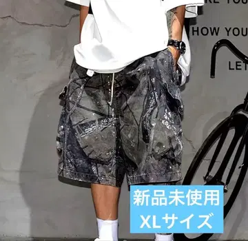 미사용 새상품 카모 패턴 카고 숏팬츠