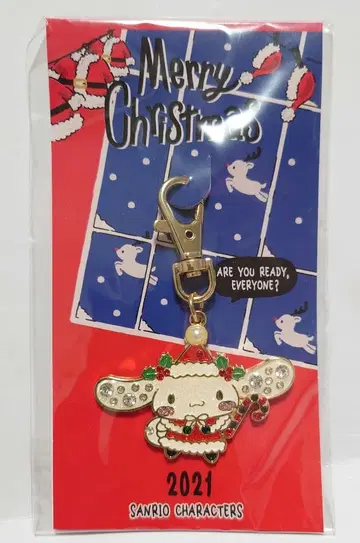 산리오 시나몬 롤 크리스마스 메탈 키라키라 키링 참