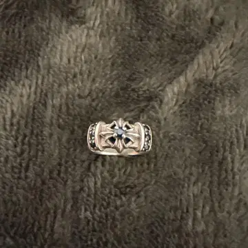 실버 크로스 모티브 반지