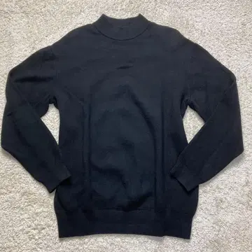 417 에디피스 모크넥 L 캐시미어 혼방 니트 블랙 남성용