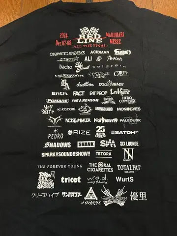 REDLINE 2024 Official T-shirt 블랙 XL