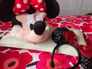미니 마우스 리본 포함 귀 머리띠