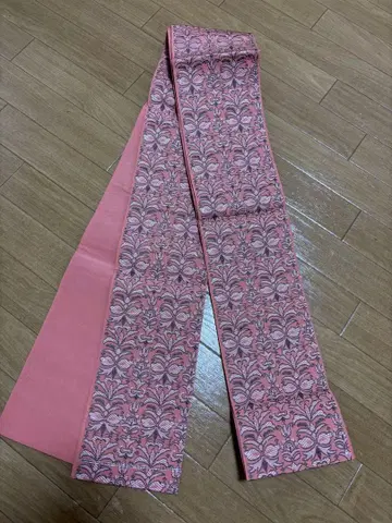 기모노 유카타 오비 핑크 코부쿠로 오비 치쿠젠 하카타 오리 특선