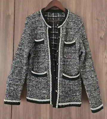 리랜드트루 믹스 트위드 니트 자켓 가디건