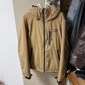 베이지 후드 부착 다운 자켓 M