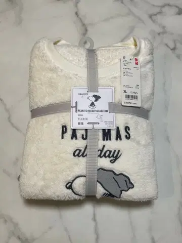 [ 새상품 미사용 ] 유니클로 UNIQLO 스누피 플리스 룸웨어 XL