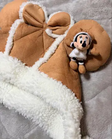 디즈니 한정판 미니 무스탕 리본 팬캡 보아 귀여운 예쁜