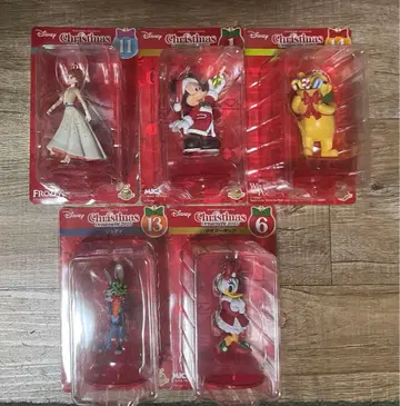 Disney Christmas 캐릭터 5체 세트 HAPPY 복권