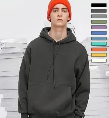 INFLATION 속기모 풀오버 후드티 M 다크 그레이