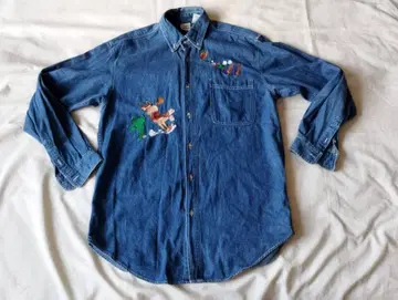 디즈니 구피 데님 셔츠 90's