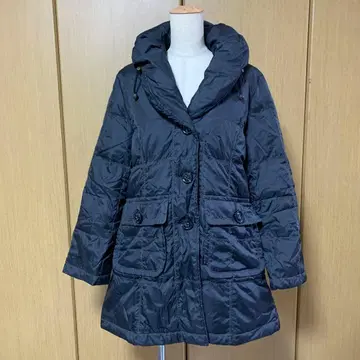 블랙 루즈핏 다운 자켓