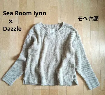 Sea Room lynn x Dazzle 모헤어 혼방 니트 풀오버 그레이
