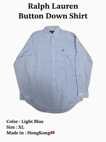 USA 구제 의류 랄프 로렌 버튼 다운 셔츠 XL