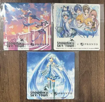 유키 미쿠 PRONTO 스카이타운 콜라보 코스터 3개 세트