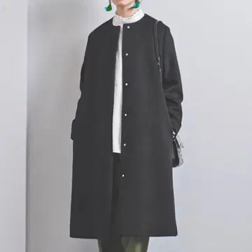 UNITED ARROWS 노카라 벨 라인 코트