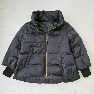 더마 컬렉션 다운 하이넥 다운 지퍼 블랙 블랙