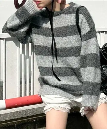 [ Alley Tokyo ] 보더 BIG 루즈핏 니트 완판템