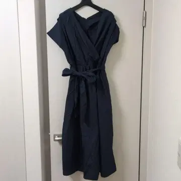 rps 네이비 랩 원피스 허리 리본 포함
