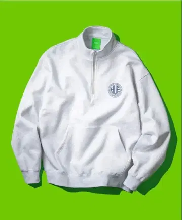 HUF 하프 지퍼 맨투맨