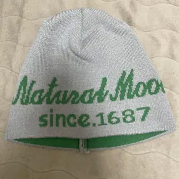 Natural Moon 니트 모자 그레이/그린 F