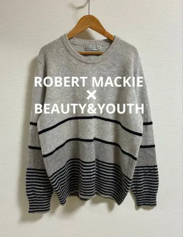로버트 맥키 BEAUTY&YOUTH 별주 울 니트 스코틀랜드제