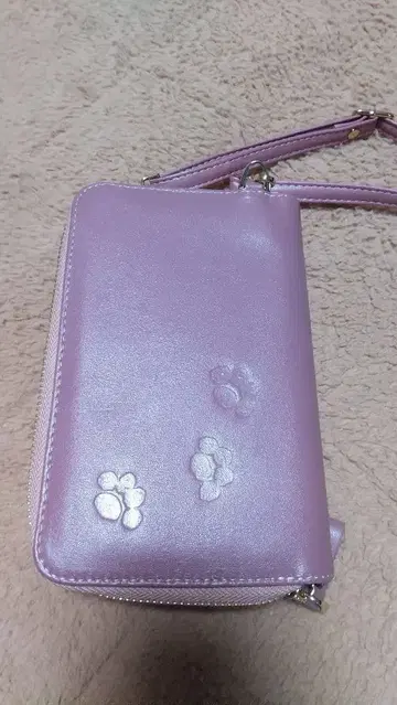 스누피 스마트폰 숄더백 핑크